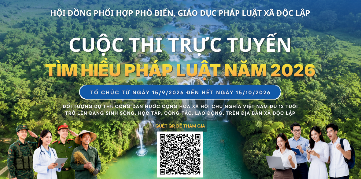 Cuộc thi trực tuyến “Tìm hiểu pháp luật” trên địa bàn xã Độc Lập năm 2026